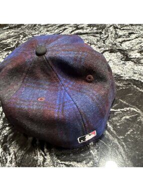 NWT New Era San Diego Padres Blue Flannel Mascot Fitted Hat Plaid RARE Sz 7 1/4